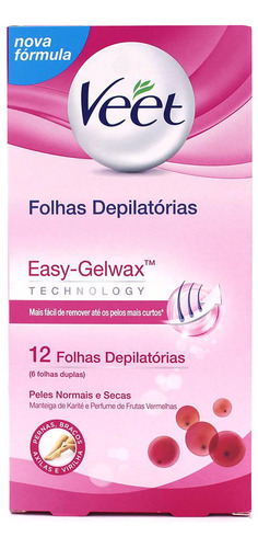 Folhas Para Depilação Corporal Veet Pele Normal 12 Unidades