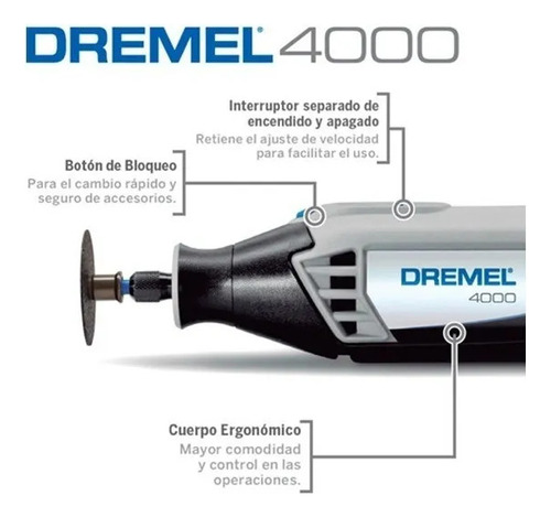 Minitorno Dremel Serie 4000 175w + 26 Acc Multiherramienta