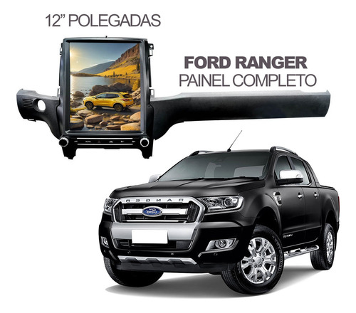Central Multimidia Tesla Nova Ford Ranger 12poleg Completa
