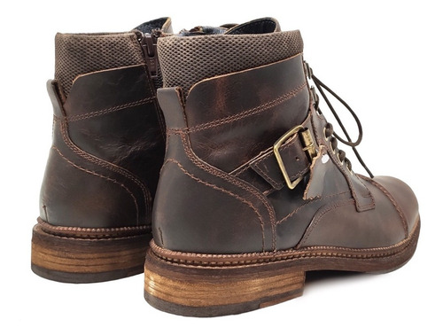 Imagen 6 de 10 de Bota Para Caballero Cintas Y Hebillas Piel Vacuno Premium