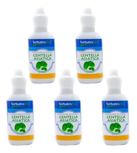 5 Extractos De Hierba Centella Asiática En Gotas 30 Ml C/u