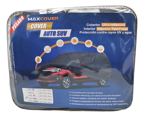 Cobertor Para Auto Suv Funda Gruesa Impermeable - Talla L Plomo
