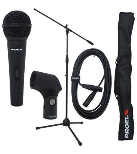 Proel Pse3 Combo Pie De Microfono + Mic + Funda + Cable