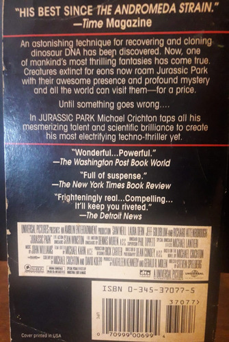 Imagem 5 de 5 de Michael Crichton - Jurassic Park