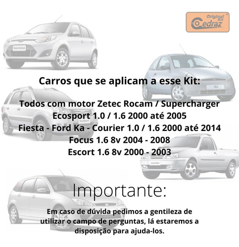Kit Corrente Do Motor - Ford Fiesta / Ka / Ecosport 1.0 1.6