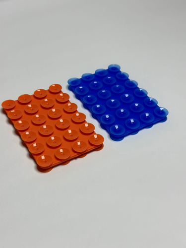 Capa De Silicone Com Ventosa Dupla Para Todos Os Celulares Azul Lisa