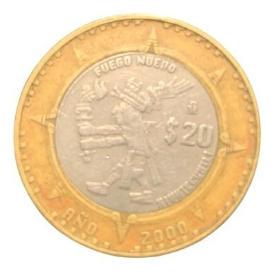 Moneda $20 Pesos Fuego Nuevo 2000