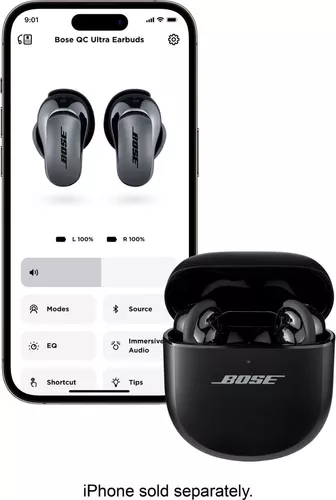  Bose QuietComfort - Auriculares inalámbricos con cancelación de  ruido, auriculares Bluetooth sobre la oreja con hasta 24 horas de duración  de la batería, color negro : Electrónica