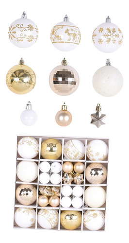 44 Uds Bolas De Navidad Adornos Con Cuerda Bolas Decorativas