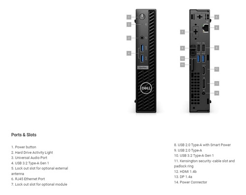 Mini Desktop Dell Optiplex 7010 C36td Preto I5-13500t 32gb