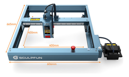 Máquina De Corte E Gravação A Laser Sculpfun Sf 40w Alta Precisão Madeira Acrílico 40x40cm