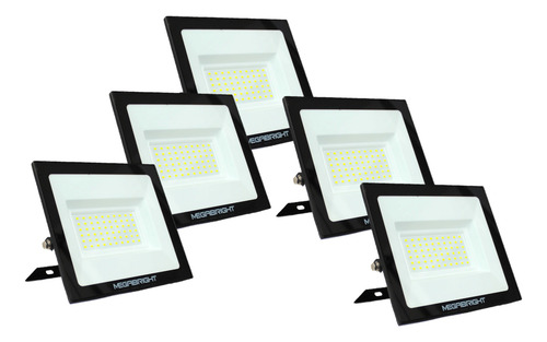 Pack X5 Foco Reflector 50w Led Exterior Ip65 Sec 220v