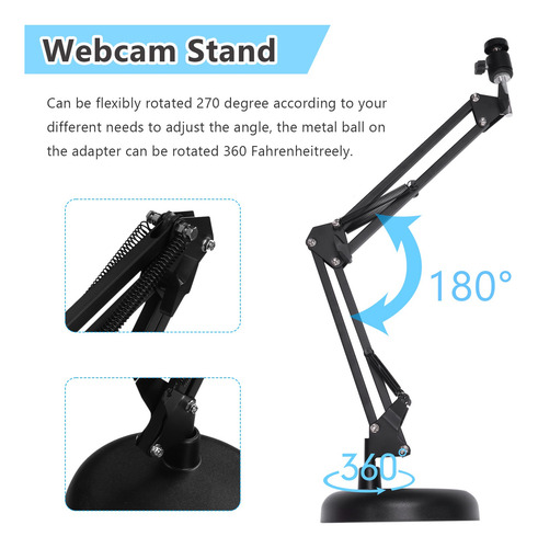 Suporte De Webcam Para Suspensão De Mesa Boom Scissor Arm St