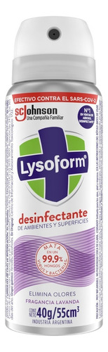  Desinfectante Lysoform On The Go Lavanda En Aerosol 55ml