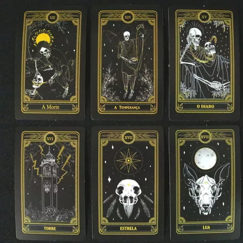 Jogo Cartas Baralho O Tarot Negro 22 Cartas Manual Promoção