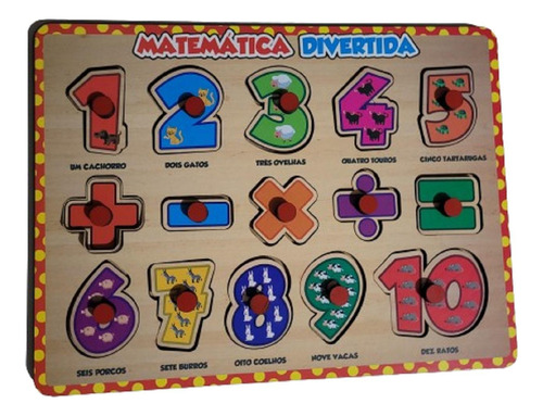 Brinquedo Educativo Numeros Matematica Divertida Mdf