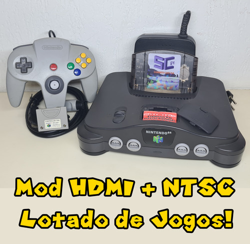 Nintendo 64 Hdmi Mod + Summercart64 + Expansion Pak Int. /p3 Preto