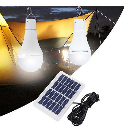 D Bombilla Led Solar Portátil For Acampar Con Control Remoto