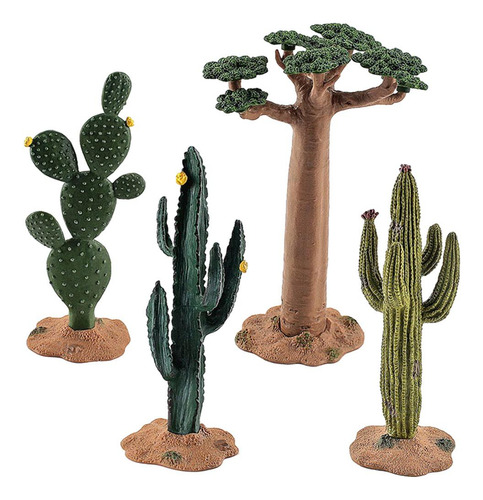 Paquete De 4 Cactus Modelo Baobab Bush Modelo Niños