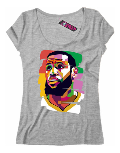 Remera Mujer Lebron James Lakers Nba Pop Art 28 Dtg Premium