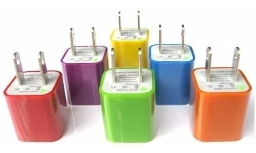 Cubo Cargador Citric 1a Entrada Usb Varios Colores 10 Pzas