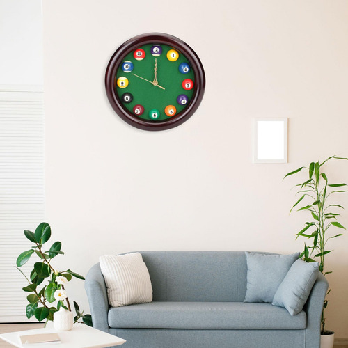 Reloj De Pared Con Bola De Billar De 10 Pulgadas,