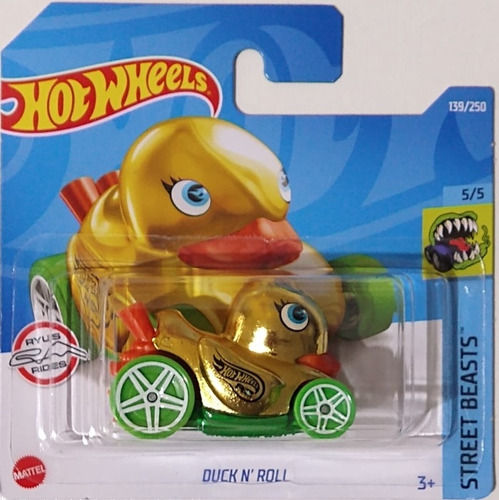 Pato Duck N' Roll Hot Wheels Miniatura Temático T Hunt (th)