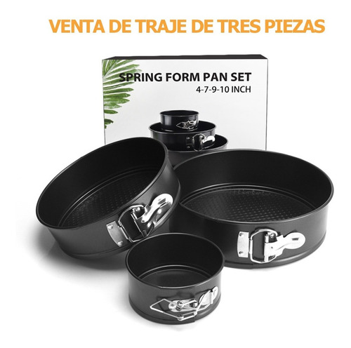 Imagen 7 de 7 de Moldes Pasteles Repostería Desmontables Para Tartas 3 Piezas