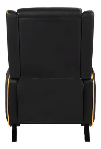 Imagen 4 de 4 de Silla de escritorio Cougar Ranger gamer negra y amarilla con tapizado de cuero sintético