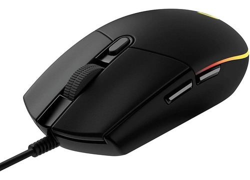 Imagen 3 de 6 de Mouse Con Cable Logitech G203 Gaming Rgb Lightsync Negro