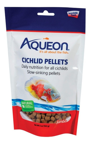 Alimento Peces Ciclidos Jumbo Pellets Aqueon 142 Grs X 2 Uni