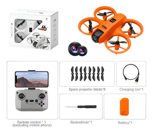 Mini Drone V66 Profissional Barato Sensor Câmera Gps Wifi Laranja