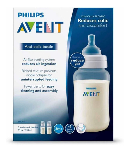 Teteros Avent Classic 330ml 11oz Set Par 2 Teteros