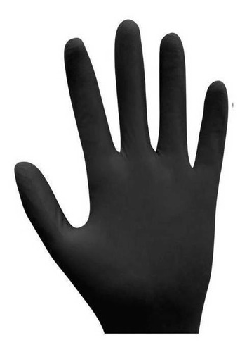 Guantes Antideslizantes Ambiderm Nitrilo Color Negro Tallach Negro P