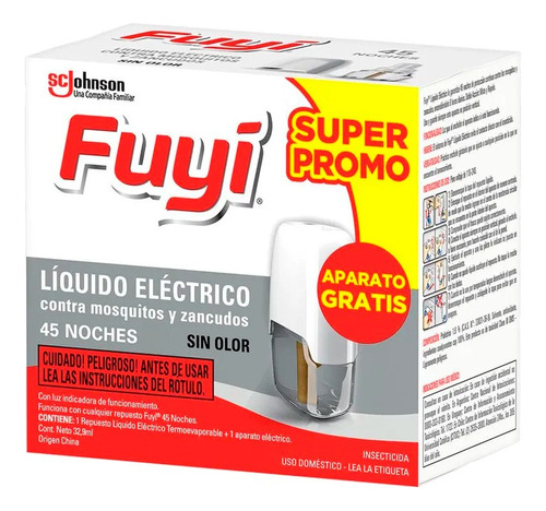 Fuyi Líquido Eléctrico Aparato + Repuesto Mosquitos 3c