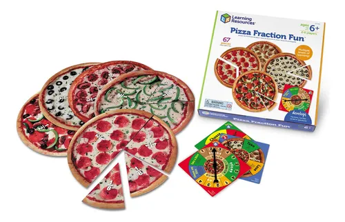Learning Resources Pizza Fraction Fun Game, 13 Fracciones De