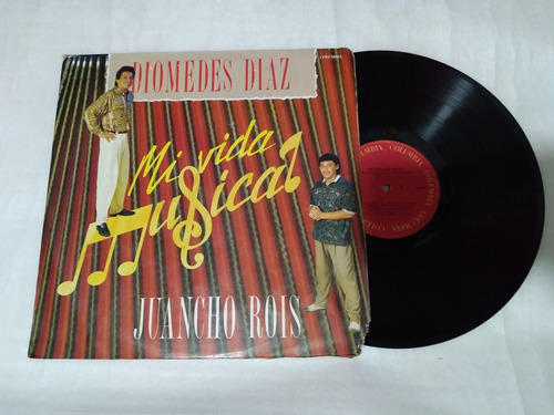 Lp Vinilo Diomedes Díaz Juancho Rois Mi Vida Musical Lp 1991