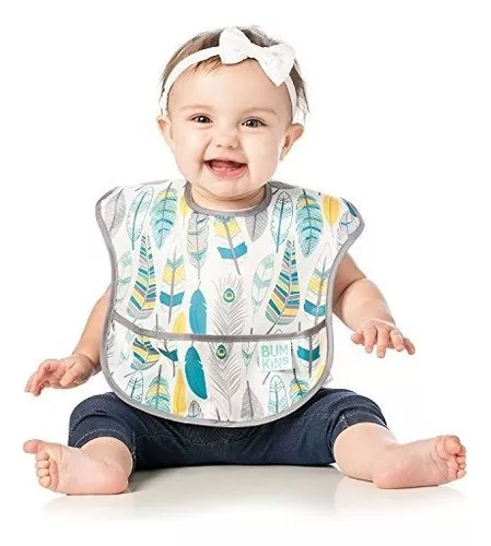  Bumkins SuperBib - Babero para bebé, impermeable, lavable,  resistente a las manchas y al olor, para niños de 6 a 24 meses. : Bebés
