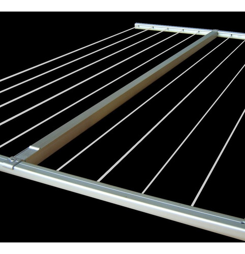 Imagen 5 de 10 de Tendedero Para Tender Ropa Colgante Techo Aluminio Reforzado Marca Abaco Mecanismo A Manivela Ábaco