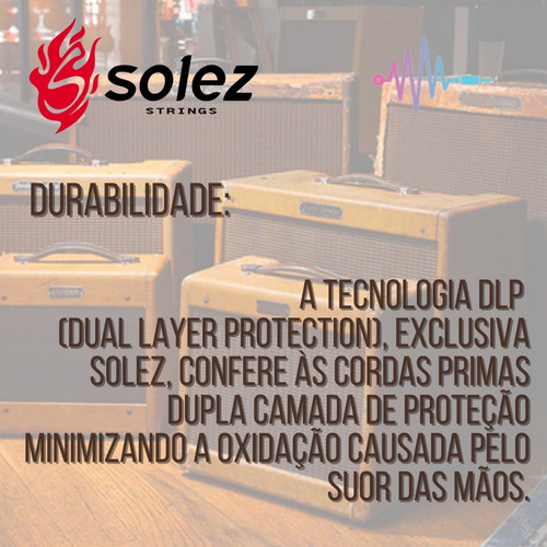 Encordoamento Solez 09/42 Slg9 Para Guitarra (mí + Sí Extra)