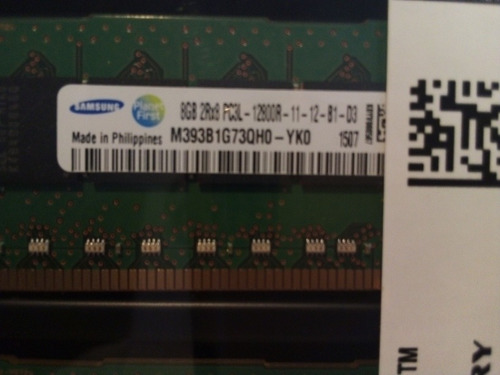 Memorias Samsung 8gb Rdimm Ddr3 Para Servidor M393b1g73qh0-y