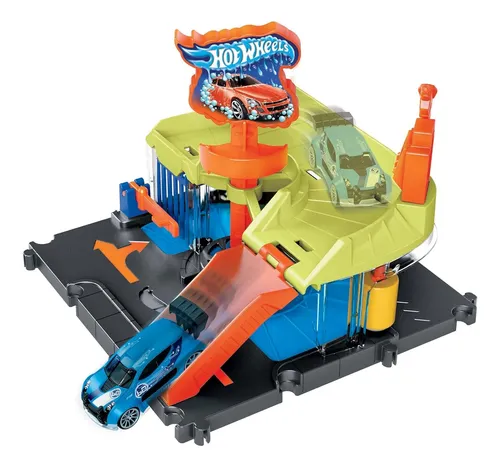 Hot Wheels City Toy Car Track Set Downtown Express Car Wash