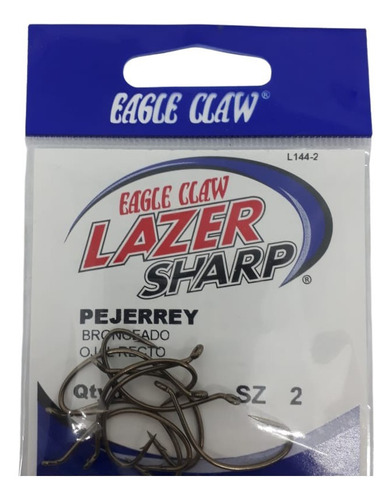 Anzuelos Eagle Claw L144 N2 Pesca Pejerrey X8u Lazer Sharp