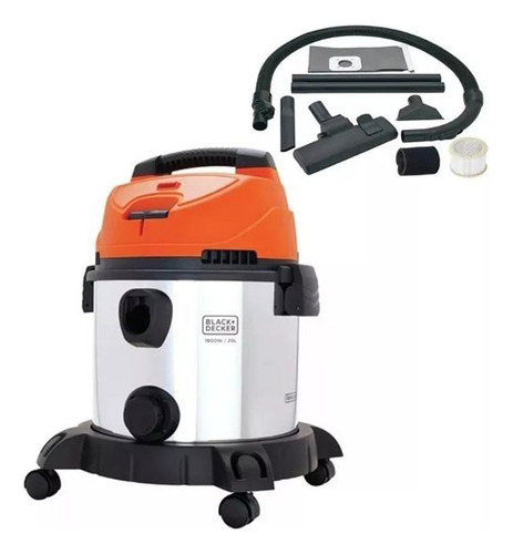 Aspiradora Black Decker De Polvo Y Liquido 1600w 20l Soplado