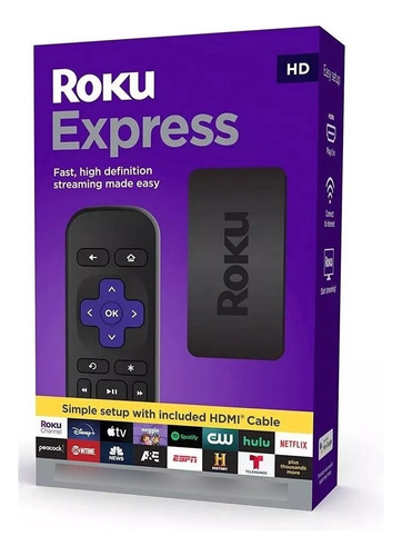 Roku Express Hd. Cable Hdmi. 1080p. Con Todas Las Apps