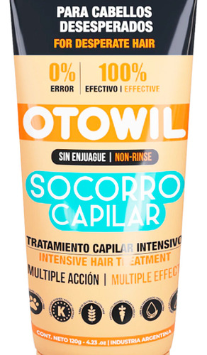 Otowil Socorro Capilar Reparador Intensivo Pelo 120g 3c