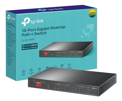 Switch Tp-link Gigabit Ethernet Tl-sg1210pp 10puertos 20gbit