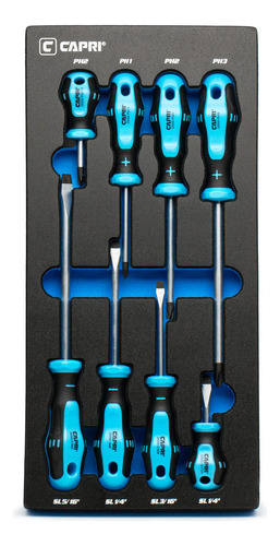 Juego De Destornilladores Capri Tools Kontour, 8 Piezas Con 