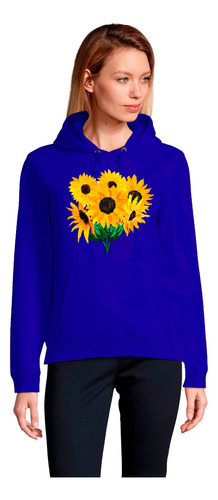 Polerón Dama/unisex Estampado Diseño Ramo Girasol Exclusivos