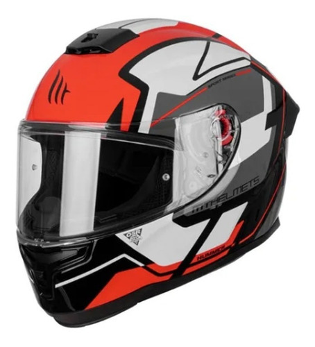 Casco Moto Mt Stinger Hummer Quality A5 Rojo Brillo Mg Bikes